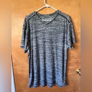 Men's Heathered Black V-Neck T-Shirt